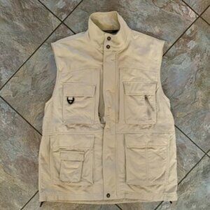 Columbia Titanium Vest Mens Medium Beige Omni Dry Hunting Fishing Pocket Outdoor